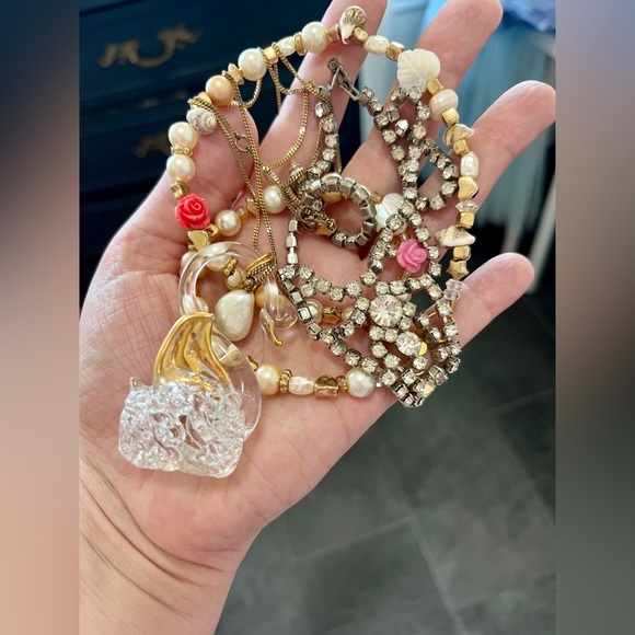 Free People 💗 vintage rhinestone princess tier choker - Picture 5 of 5